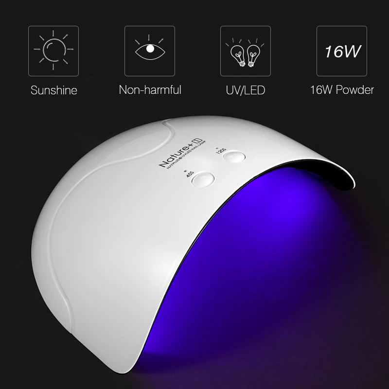 

Lacheer Nature1 16W Smart Sensor UV Led Lamp Nail Dryer USB Cable Led Nail Lamp For All Types Polish 45s/120s UV Lamp Machine