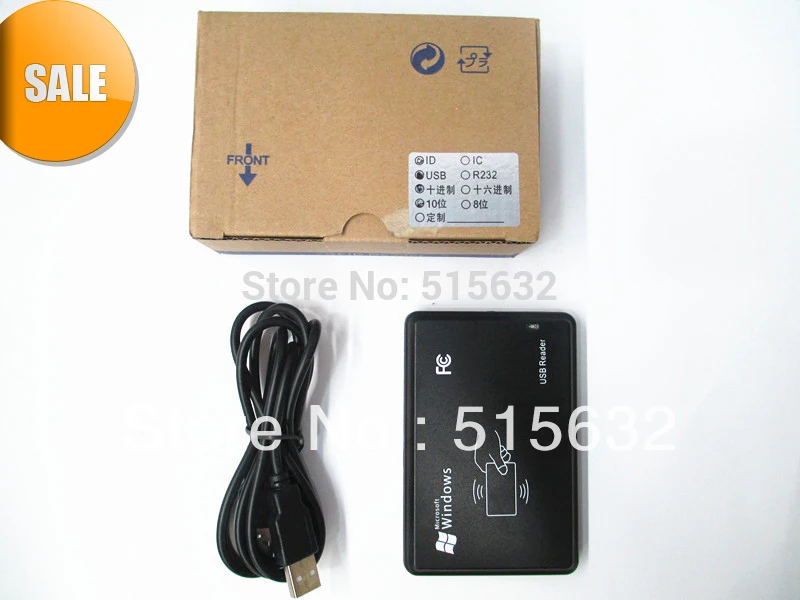 high quality 125Khz EM4100 New Security Black USB RFID ID Proximity Sensor Smart Card Reader new security black usb rfid id reader proximity smart 125khz em4100 card read free shipment
