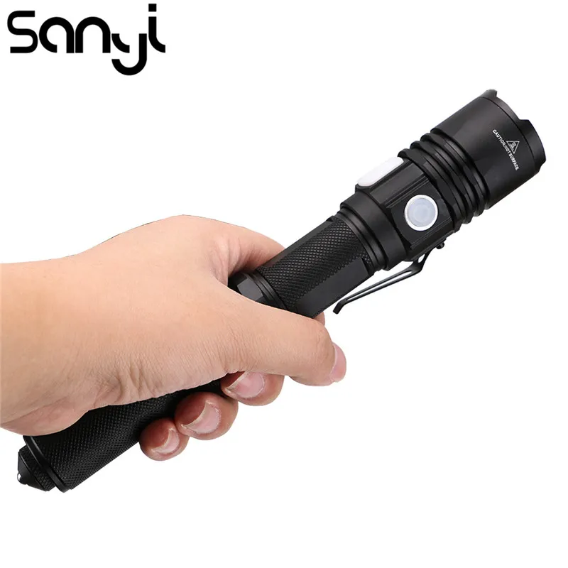 SANYI Tactical Self Defence Glass Breaker/Knife Flashlight 3 Modes