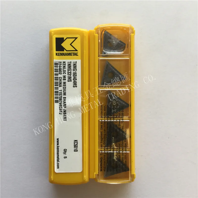 

TNMG160404MS KC5010 Original Kennametal Carbide Inserts Turning Inserts Lathe Tools 10Pcs/Lot