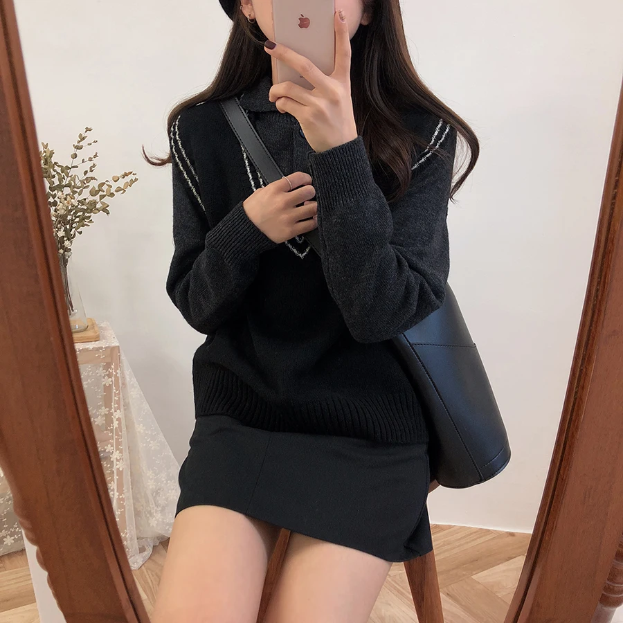 Autumn Winter Women Sweater vest Knitted Jumper Warm Female sweater vest sherpa vest puffer vests vest for women sleeveless Autumn Winter Women Sweater vest Knitted Jumper Warm Female sweater vest sherpa vest puffer vests vest for women sleeveless