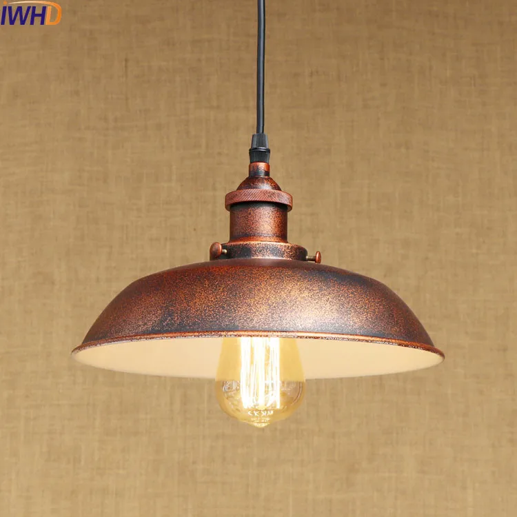 IWHD-Rust Retro Vintage Luzes Pingente, Estilo LED