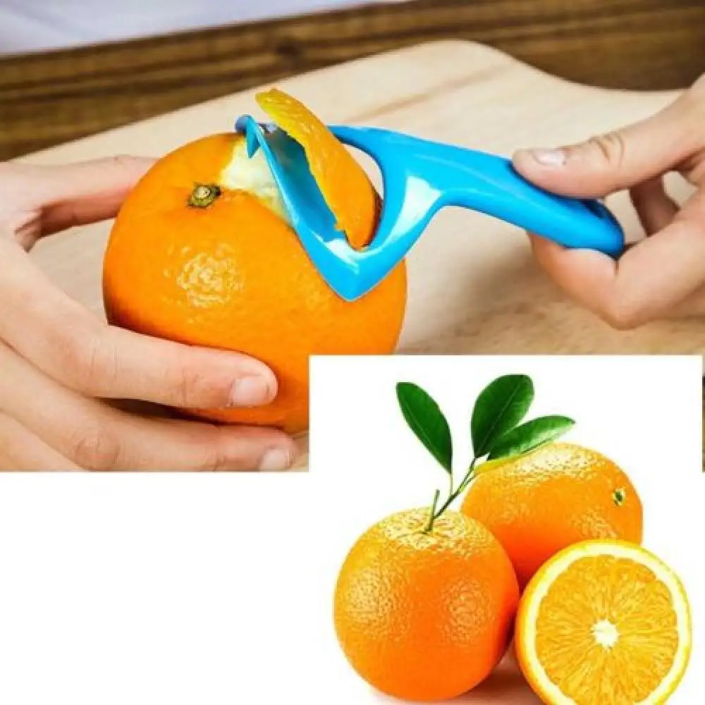 New Citrus Orange Opener Peeler Slicer Cutter Plastic Lemon Fruit Skin