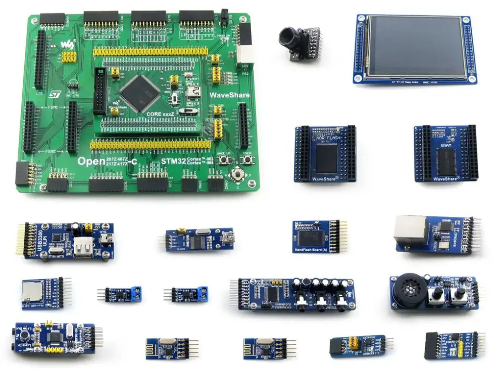 STM32 ARM Cortex-M4 макетная плата STM32F407ZxT6+ 3,2 дюймов 320x240 сенсорный ЖК-дисплей+ 16 модули = Open407Z-C посылка B