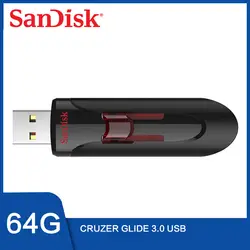 SanDisk Cruzer Glide USB3.0 USB Флешка 32 ГБ 64 г 16 ГБ 128 ГБ флешки 64 ГБ USB 3,0 флэш-накопитель 32 ГБ USB Stick хранения cle usb