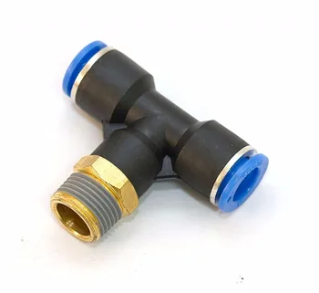 

PB4-M5/PB4-01/PB4-02 fitting,T-shaped three-way thread ,Pneumatic component,pneumatic quick connector, Air Tools