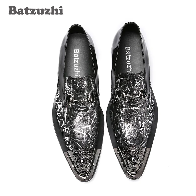 Batzuzhi 3 Homens Dos Artesanais Apontou Formais De Cm Masculino Vestido Sapato Sapatos Picture As Genuíno Toe Luxo Couro Saltos rrxzdvRw