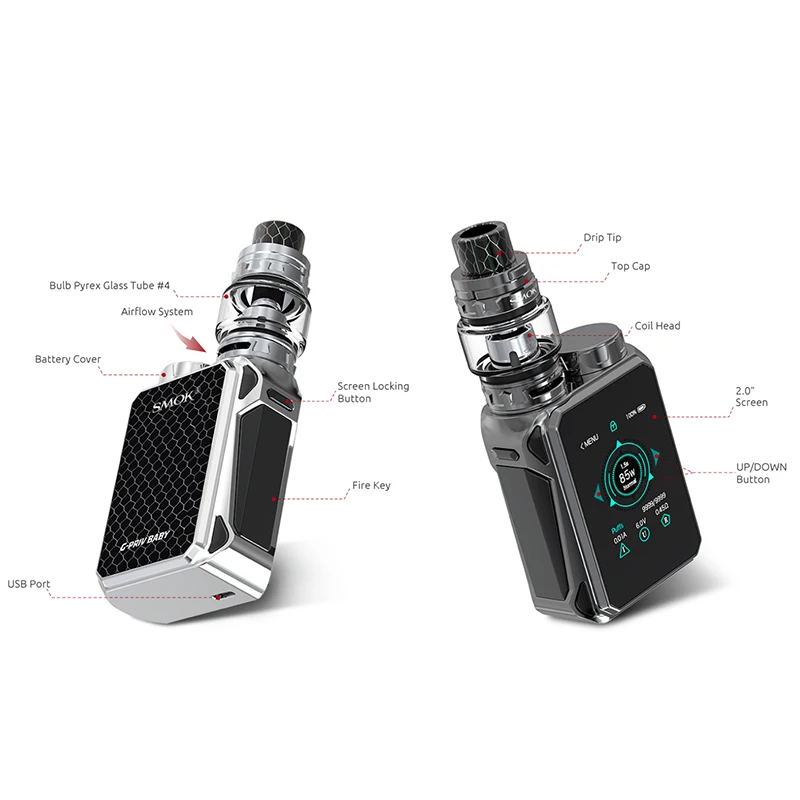 SMOK Baby Luxe Edition 85 Вт вейп комплект электронной сигареты испаритель 4 5 мл TFV12