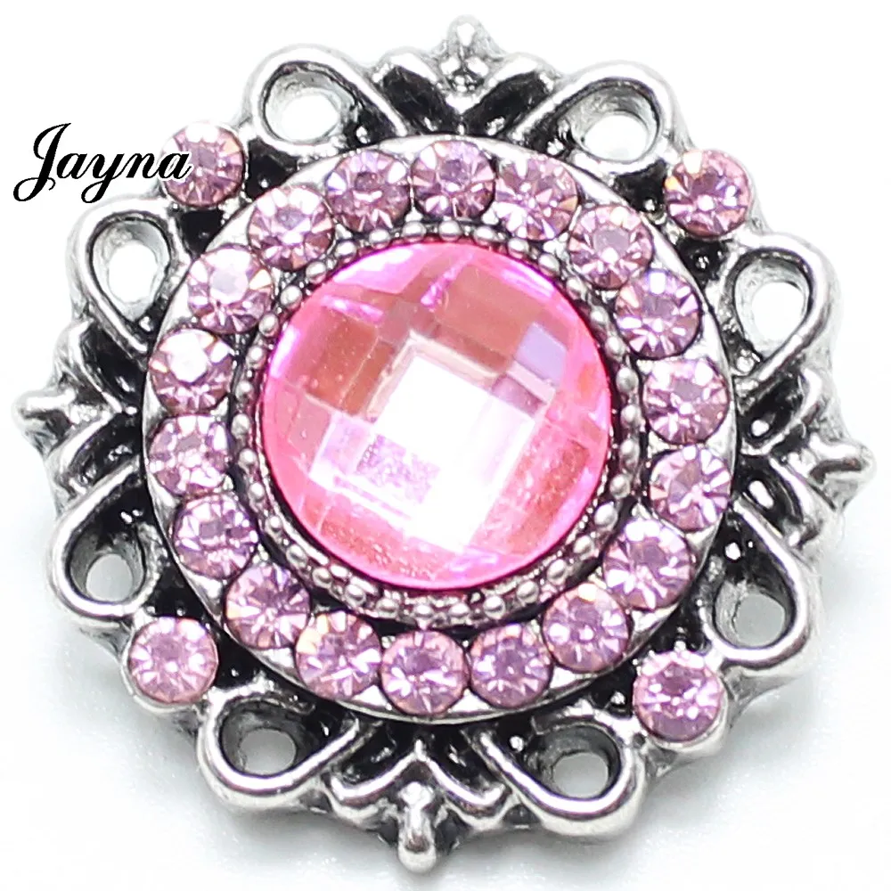 High quality 18mm ginger Metal Snap buttons Rhinestone Snaps Jewelry