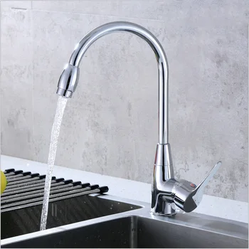 

Zinc Alloy Kitchen Sink Mixer Single-top Crane 360 Degree Rotatable Head Hot and Cold Water Faucet Kitchen Sink Faucet