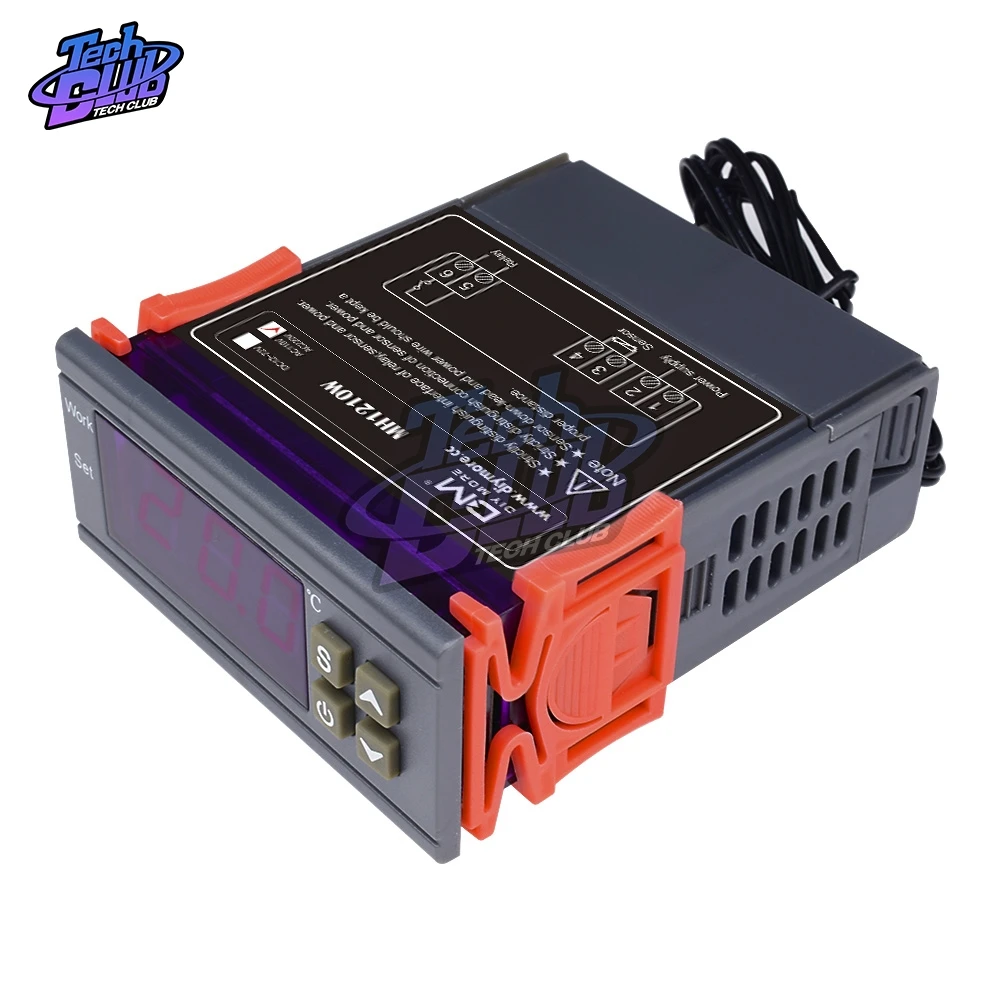 MH1210W термостат 9-72V 110 V/220 V 10A цифровой термометр терморегулятор регулятор температуры+ Датчик NTC-50~ 110C инкубатор