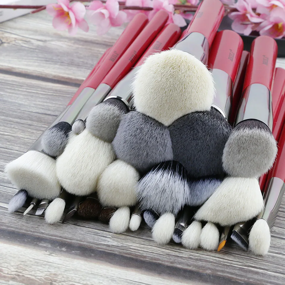 conjunto de cabelo natural em pó fundação