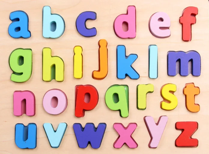 Деревянный Алфавит головоломка ABC Лобзики Коренастый буквы Игрушки для раннего обучения для детского сада и малышей-est обучающая игрушка Preschoo - Цвет: Lower case Letters