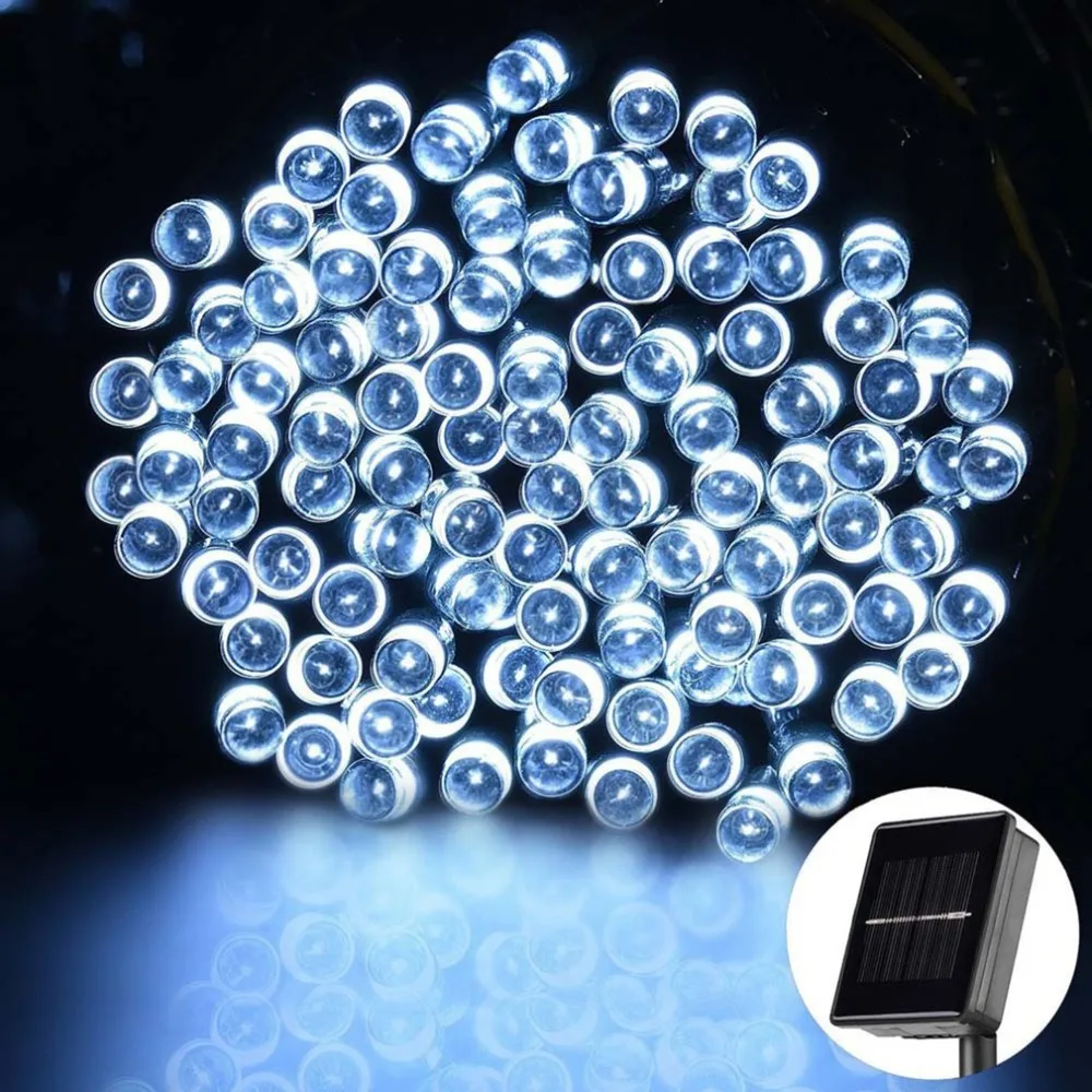 

100/200 LED Strip Solar Outdoor Solar Lamps LED Lamp Fairy Holiday Christmas Party Courtyard Fence Winding Decoration Lamp