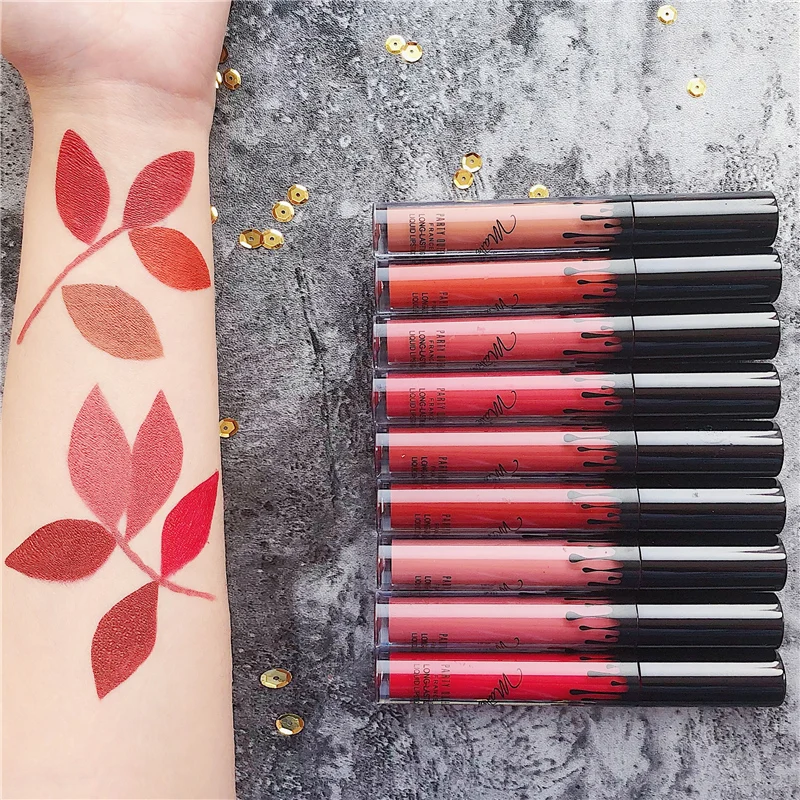 

New Matte Liquid Lipstick Velvet Batom Lipgloss Makeup Waterproof Long Lasting Pigment Nude Sexy Lip Tint Matte Liquid Lipstick