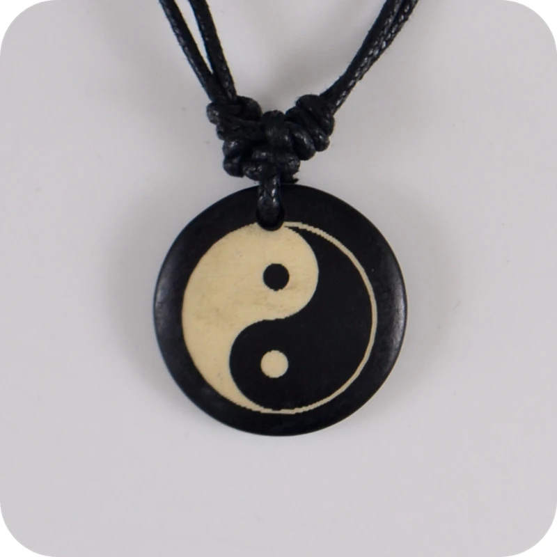 Подвеска из костяной смолы Tai Chi Yin & Yang ожерелье амулет счастливый подарок