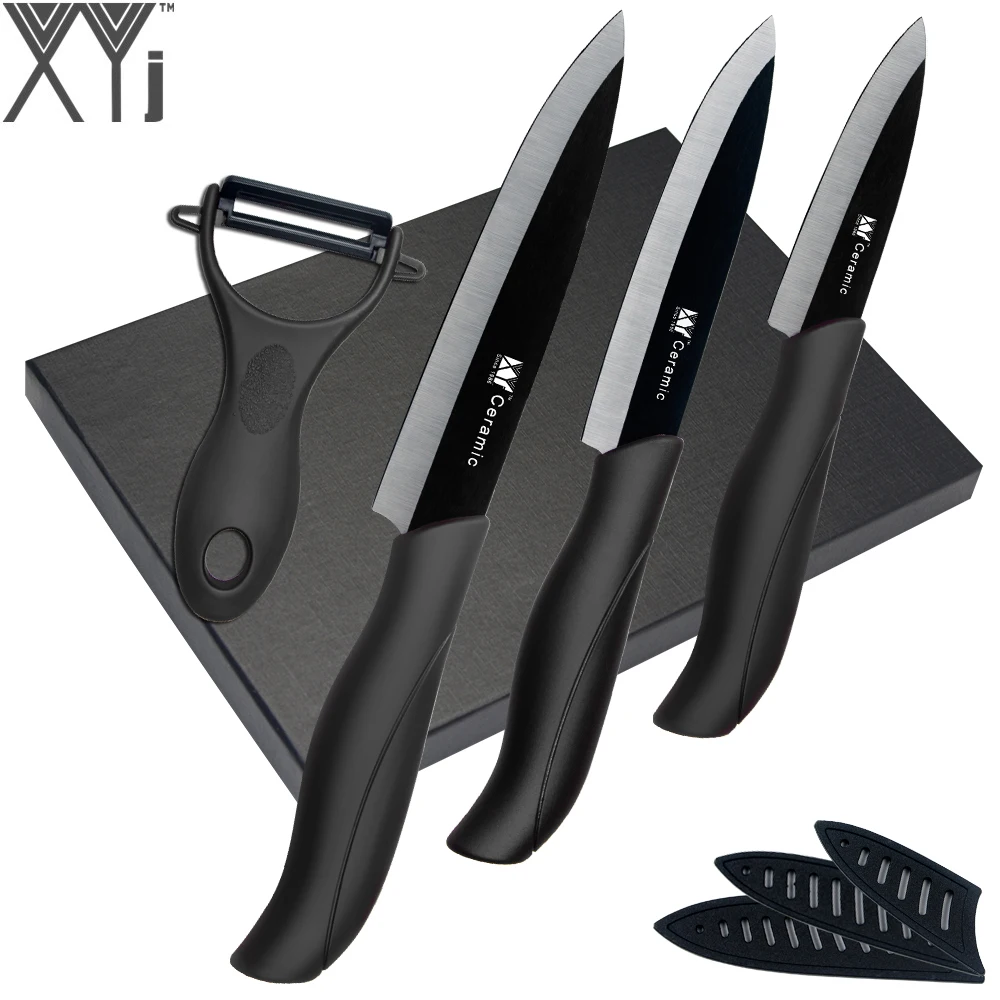 XYj Handmade Ceramic Knife Set Paring Utility Slicing Cooking Knife