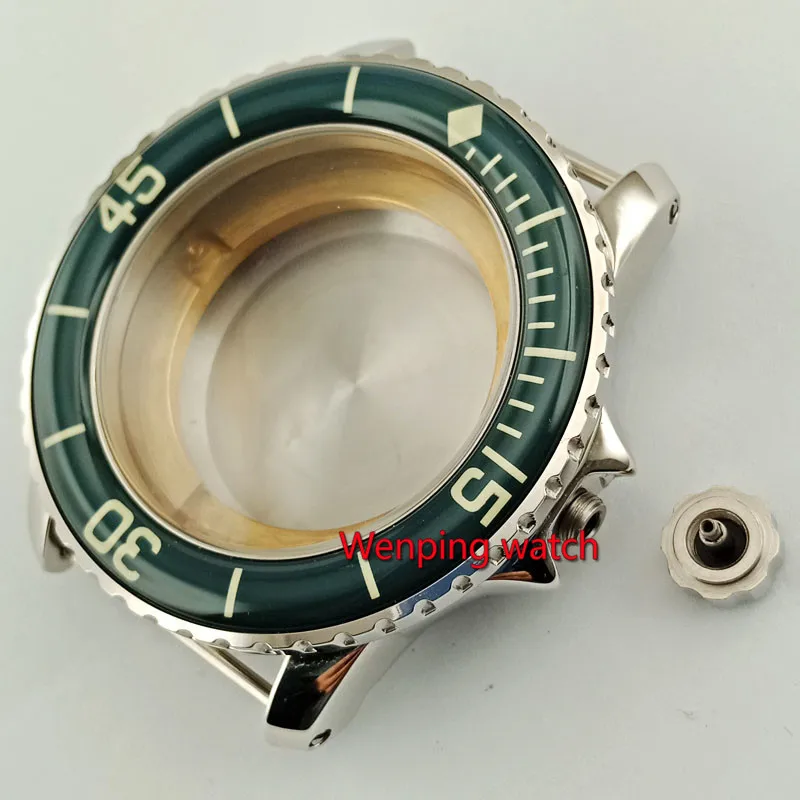 Corgeut 45 мм часы с сапфировым стеклом корпус часы чехол с ободком fit ETA2836, miyota 8215,8205 автоматический механизм p830