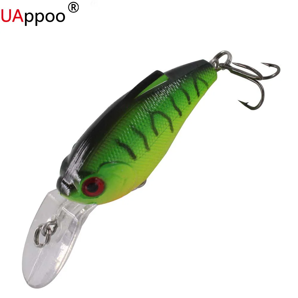  Fishing Tackle  Fishing Lures  Fishhooks  Hard Bait Swimbait Crankbait High Quality 5 Colors 8 g 7.5 cm  2 hooks 3D Eyes (1)