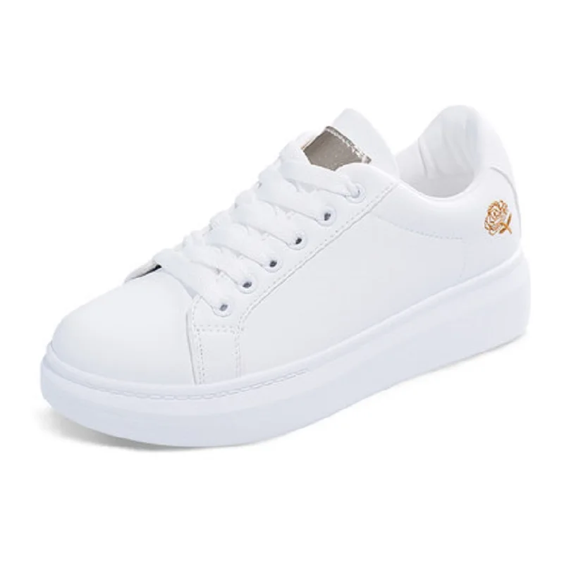 

Small white shoes female 2019 spring and summer new wild white shoes casual shoes flat mesh leather shoes