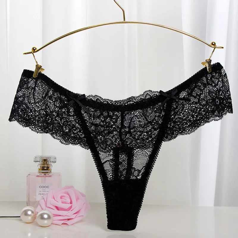 1pcs Women Low Waist Lace Thongs Sexy Hollowed Out Ladies Underwear
