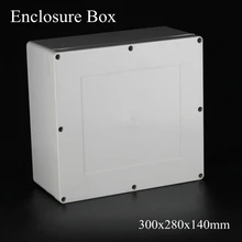 (1 piece/lot) 300x280x140mm Grey ABS Plastic IP65 Waterproof Enclosure PVC Junction Box Electronic Project Instrument Case
