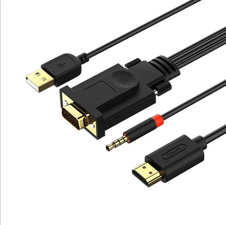 

Explosion models HD VGA to hdmi computer turn TV adapter cable VGA to HDMI with audio with power supply WX1