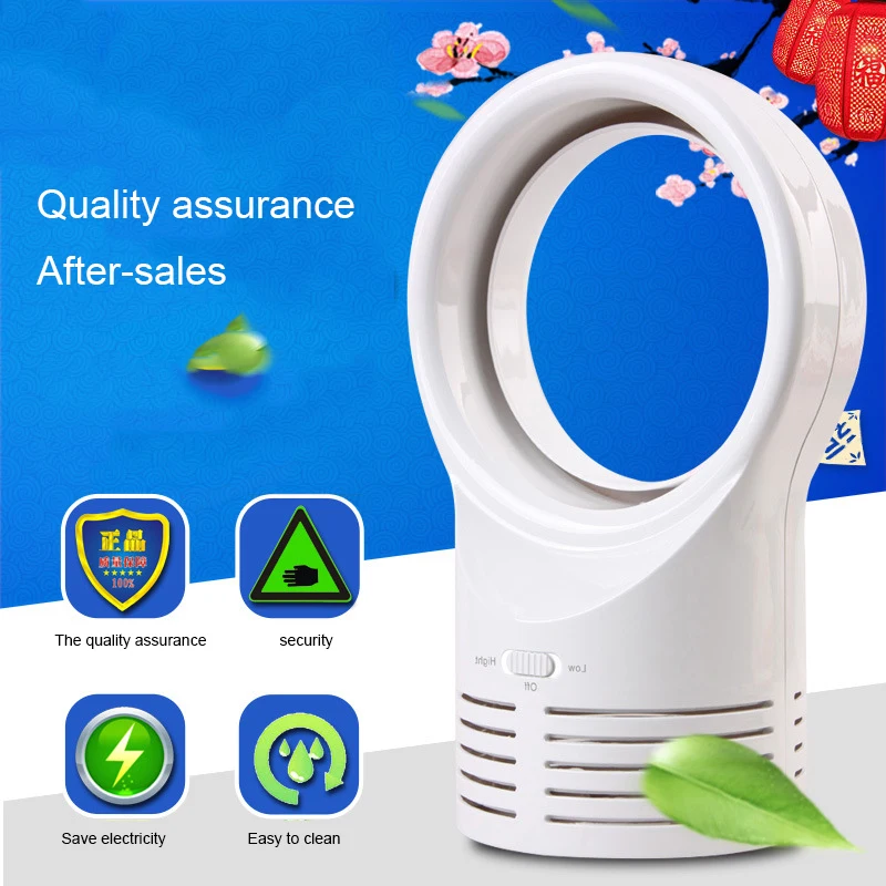  FS Big Size Bladeless Silent Mini Fan Creative Office Table Cool 