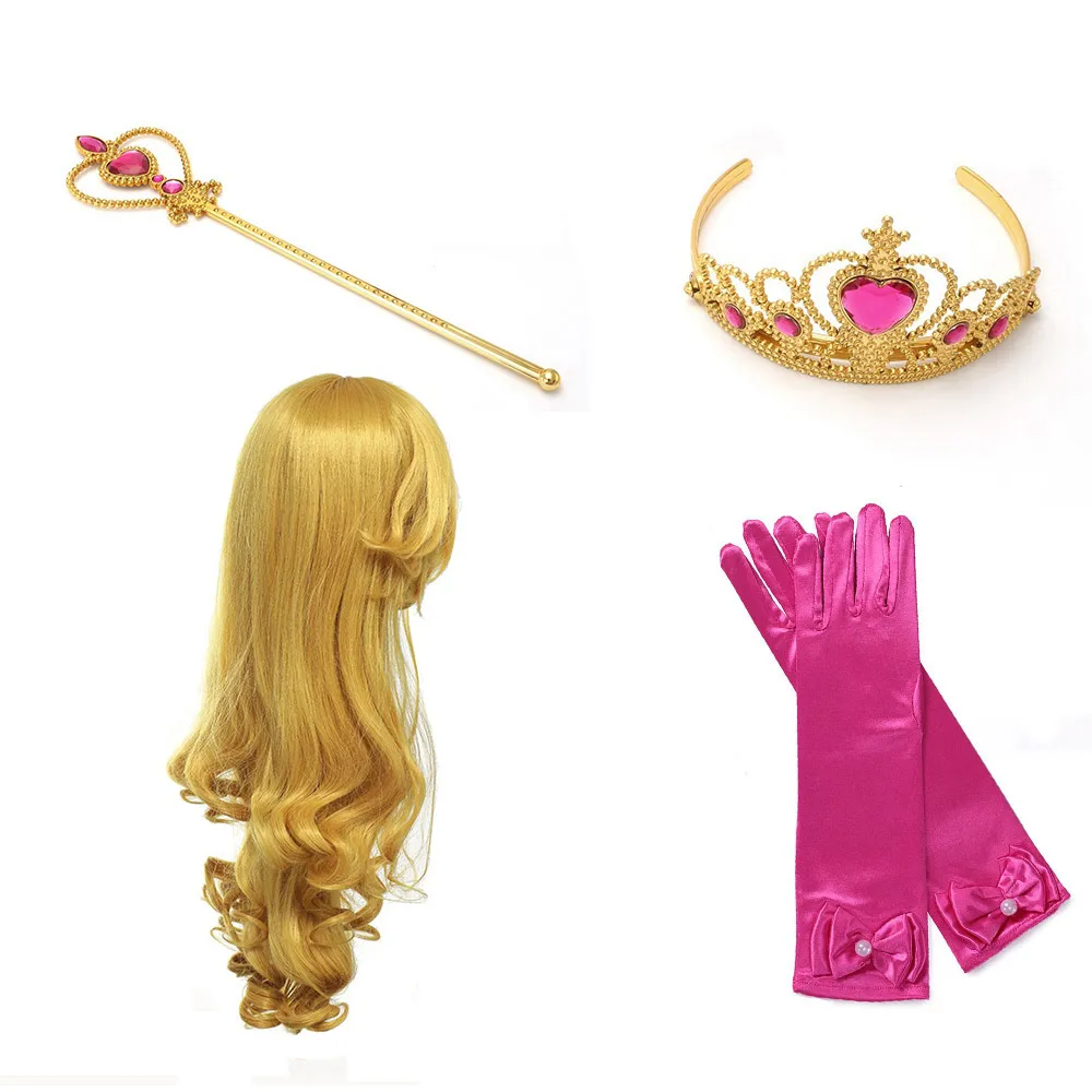 PaMaBa Детский карнавальный костюм принцессы платье Авроры для девочек спальный Красота Хэллоуина; Косплэй кофта с длинными рукавами; вечерние платья для девочек