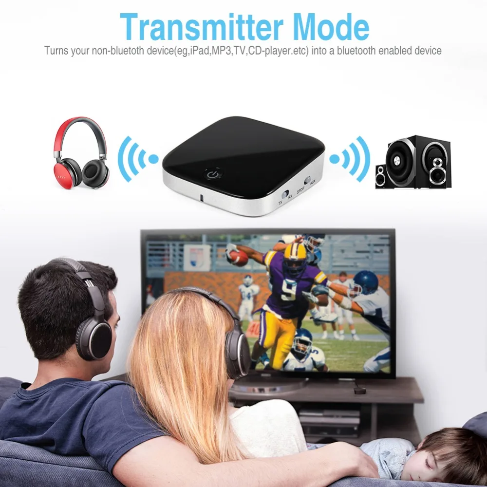 EastVita 2 в 1 Bluetooth передатчик приемник Aptx беспроводной стерео аудио адаптер TOSLINK/SPDIF