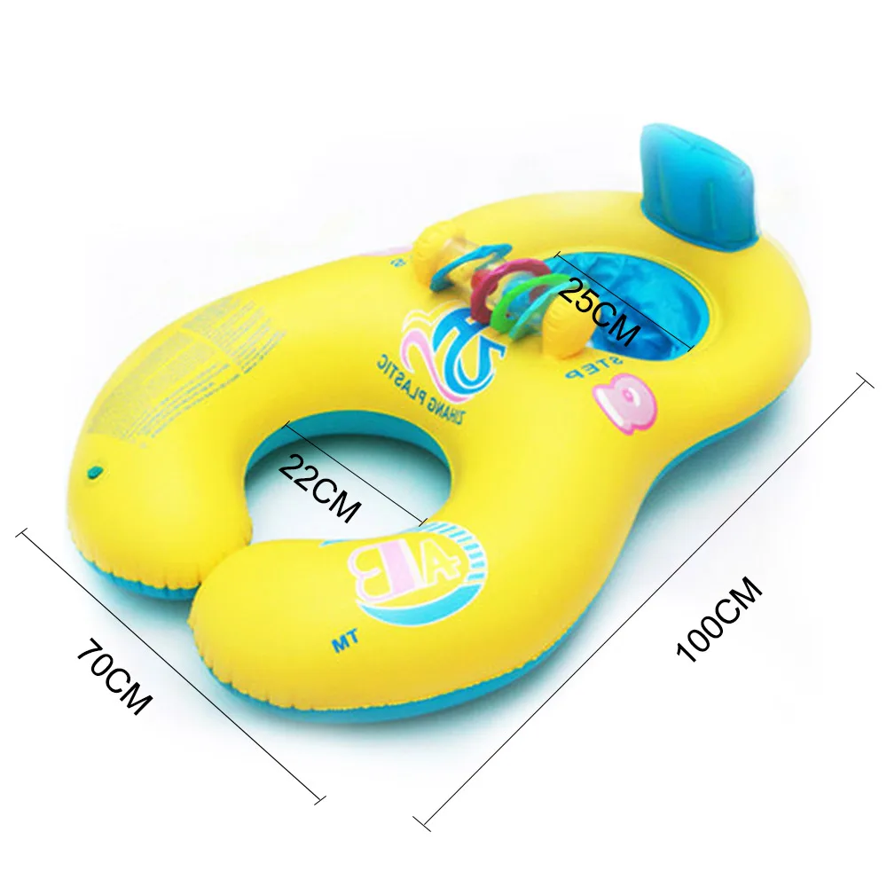 Mother Child Inflatable Ring Swimming Circle Baby Float Double Swimming Pool Accessories Swimtrainer Circles Inflatable Wheels