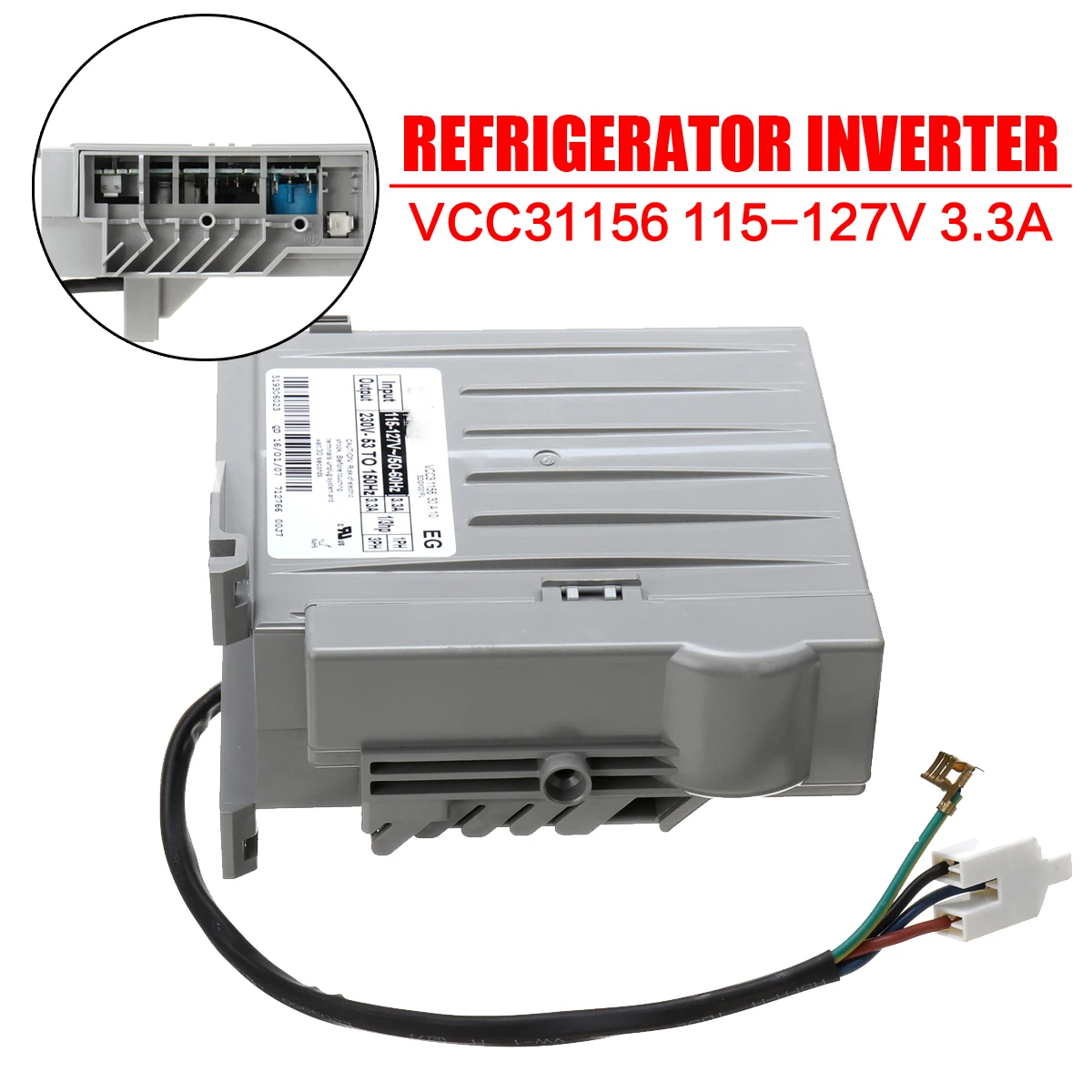 Комплект инверторной платы для холодильника VCC3 1156 115-127V для холодильника Haier 0193525189 вход 115V 3.3A