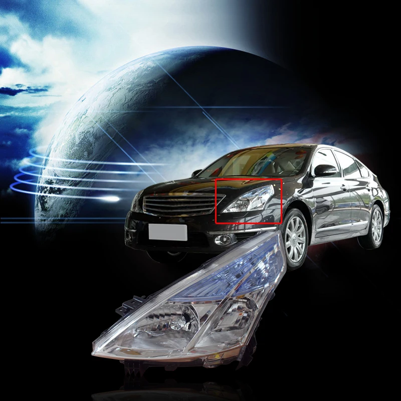 

CAPQX 1Pair HID or without HID Front Bumper Headlamp For Nissan Teana 2008 2009 2010 Headlight head light lamp