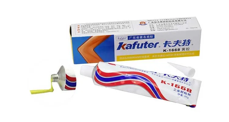 Подлинная 100 г Kafuter K-1668 промышленный клей электронные компоненты фиксированные клеи желтый клей