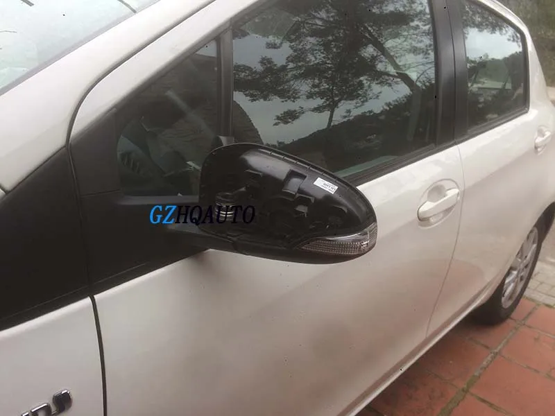 HengFei автомобильные аксессуары для Toyota Yaris 2012~ углеродное волокно зеркало заднего вида Корпус зеркала заднего вида с сигналом поворота