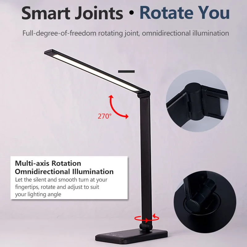  3 In1 Wireless Charger Led Desk Lamp Luminaria Multifunction Led Table Lamp Touch Table Lamp for IP