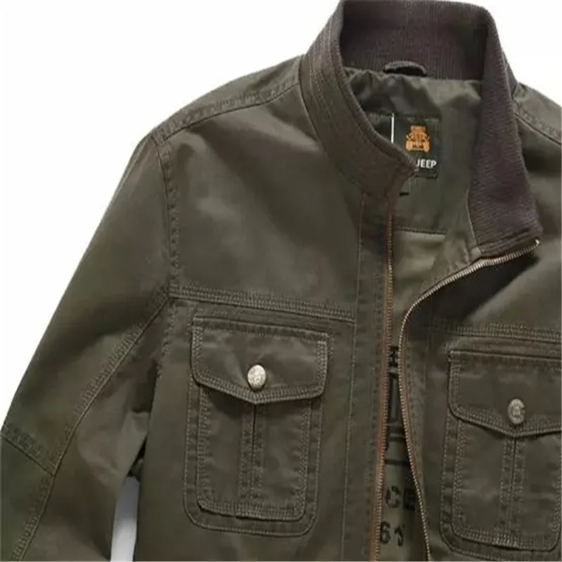 The Brand Autumn Spring Casual Mens Coats Cotton Outdoors Military Army Green Jacket Men Plus Size M L XL XXL XXXL A0026|green jacket men|army green