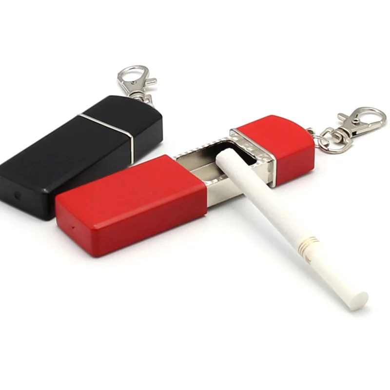 

2017 Fashion Mini Pocket Ashtray Outdoor Metal Portable Key Chain Ashtray Environmental Cigarette Lighter Accessories Smoker Gif