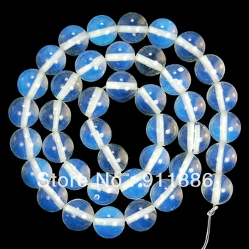 

New Loose Semi Precious Stone Round Shape 390Pcs/Lot 10MM (Moonstone) Sea Opal Beads Findings Fit Macrame Jewelry Making