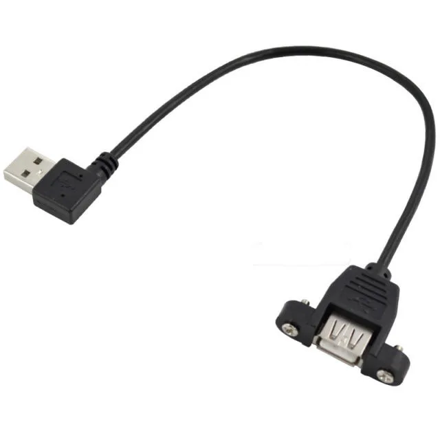 25 см USB 2 0 A гнездовая Панель Крепление к правый угловой штекер Удлинительный