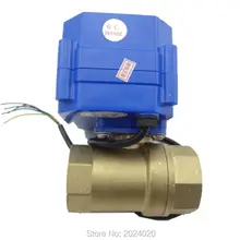 Моторизованный шаровой клапан 220v электрический клапан 2 ходовой шаровой клапан, DN20(уменьшить порт