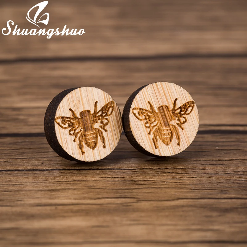 

Shuangshuo Cute Honey Bee Earrings Tiny Fashion Stud Earrings Insect Fly Bird Honey Creative Bee Stud Earrings Jewelry Women