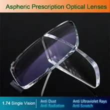 1,74 одно зрение Асферические оптические очки по рецепту линзы градусные линзы очки рецепт зрения коррекция линзы