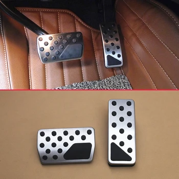 

Steel Rubber Non-Slip Car Gas Brake Pedal For Jeep Grand Cherokee WK2 2011-2018 No Drill Foot Rest Accelerator Plate Cover