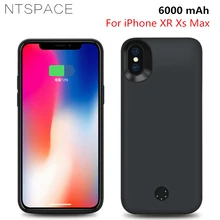 NTSPACE 6000 мАч портативный чехол-аккумулятор для iPhone XR Xs Max power Case Внешний блок питания зарядное устройство крышка