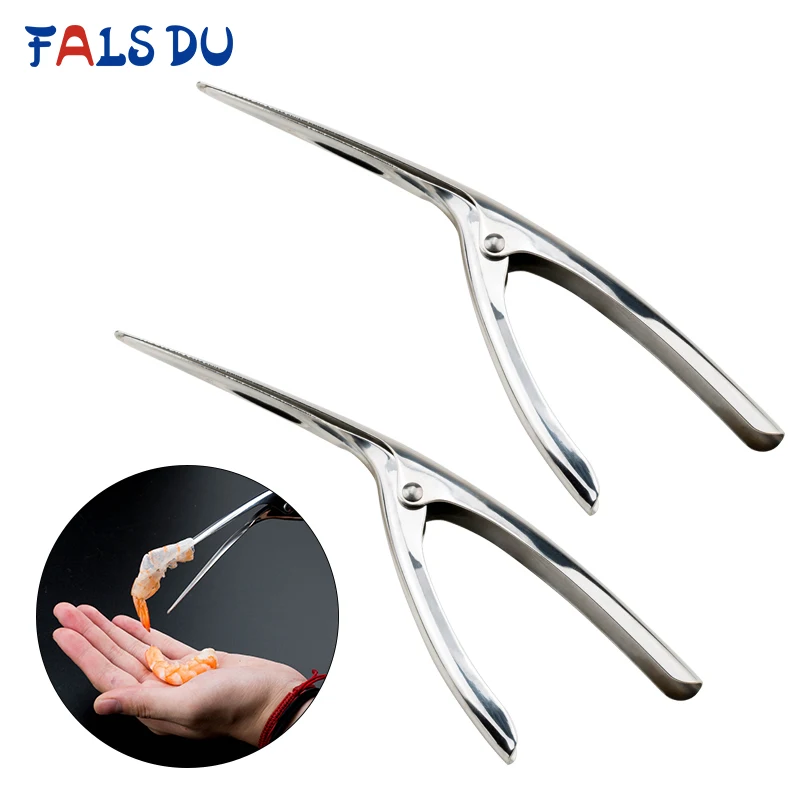 

Stainless Steel Shrimp Peeler Deveice Seafood Shell Prawn Curved Peeler Shrimp Kitchen Tools