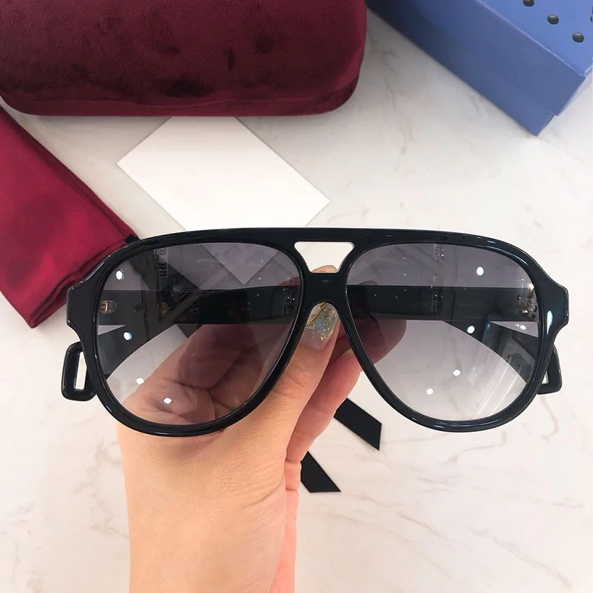 Брендовые дизайнерские зеркальные очки солнцезащитные очки для женщин/мужчин Роскошные авиационные солнцезащитные очки для женщин винтажные уличные для вождения Oculos De Sol UV400 - Цвет линз: Black grey