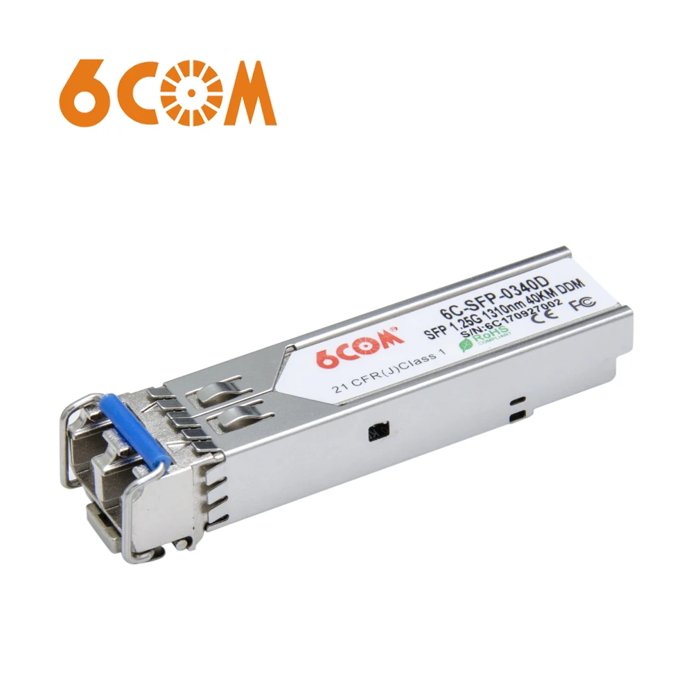 

6COM for Dell PowerConnect SFP-LX-40 Compatible 1000BASE-EX SFP 1310nm 40km DOM Transceiver