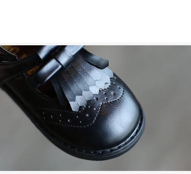 New Children Toddler Baby Litte Girls England Korean T-shaped Bow Princes Dress Shoes For Girls Spring Black Leather Shoes