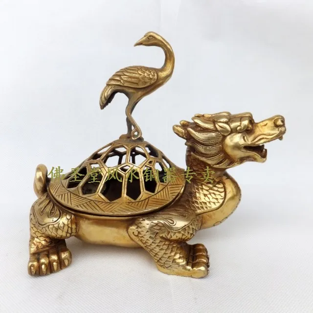 

Bronze statue copper dragon turtle incense stove decoration Large incense stove decoration gift